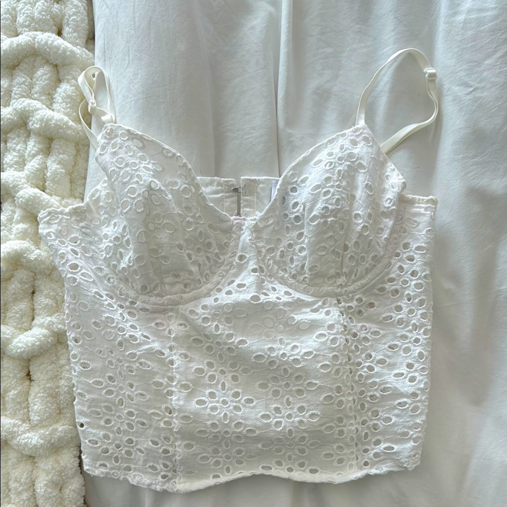 princess polly white lace top
